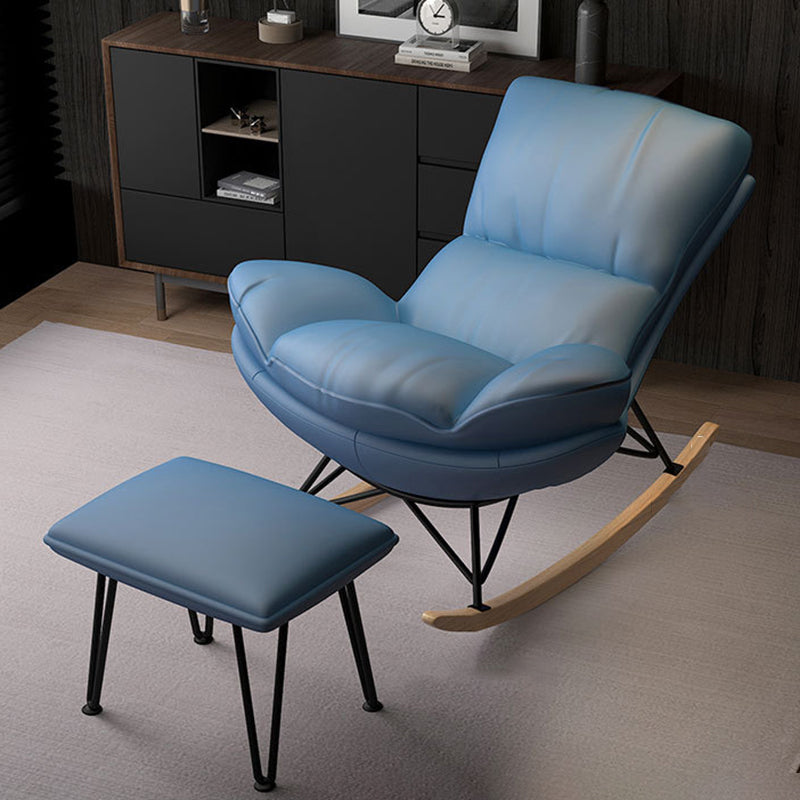 Modern Tufted Cushions Glider Spindle Children Glider with Ottoman