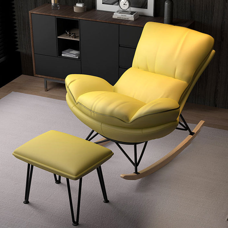 Modern Tufted Cushions Glider Spindle Children Glider with Ottoman