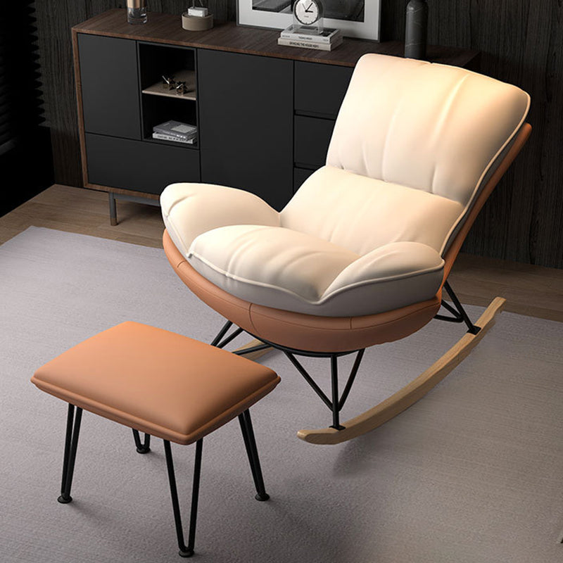 Modern Tufted Cushions Glider Spindle Children Glider with Ottoman