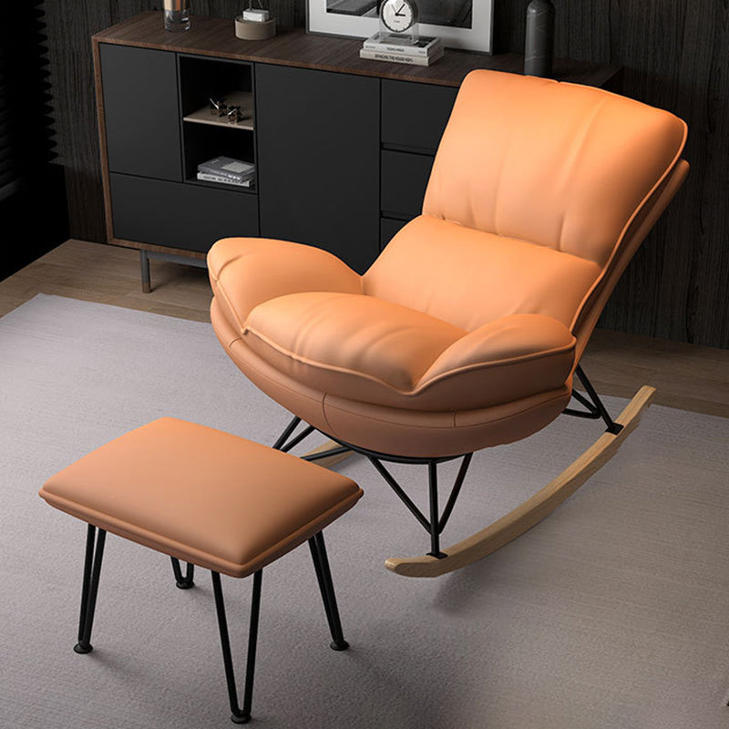 Modern Tufted Cushions Glider Spindle Children Glider with Ottoman