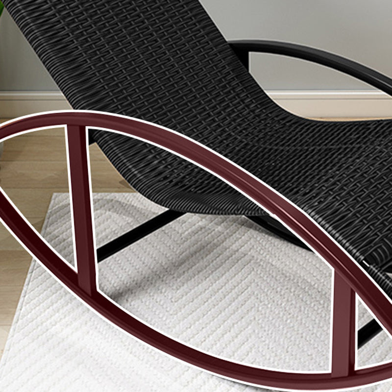 Modern Rocking Chair Woven Rope Rocker Chair With Gray Frame