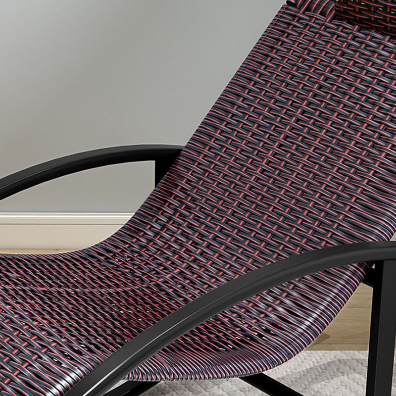 Modern Rocking Chair Woven Rope Rocker Chair With Gray Frame