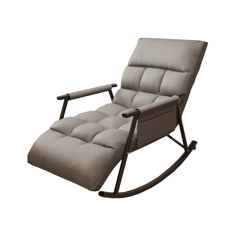 Contemporary Rocking Chair Wing Back Rocker Chair with Seat Cushion