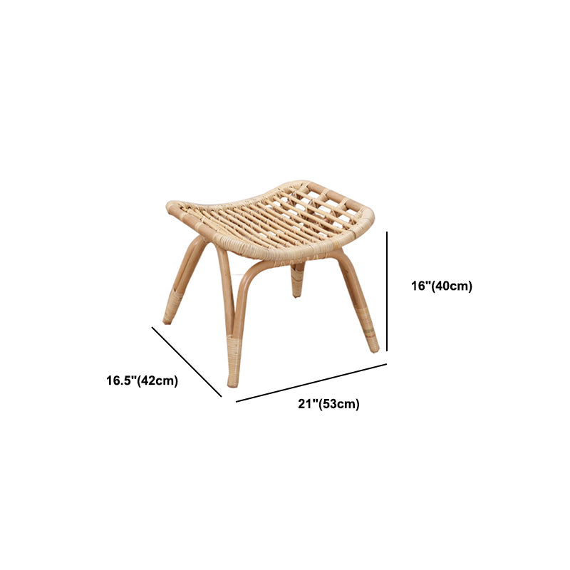 Modern Reclining Rocking Accent Chair Natural Rocking Chair Spindle for Living Room