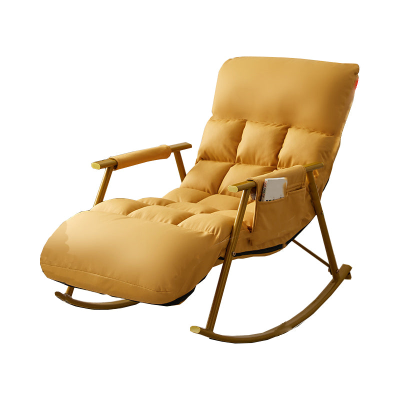 Contemporary Rocking Chair Wing Back Rocker Chair with Removable Cushions
