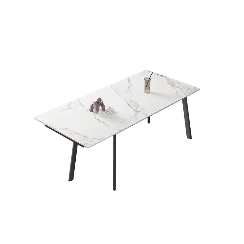 Luxury Sintered Stone Top Table Extendable Rectangle Table with 4 Legs
