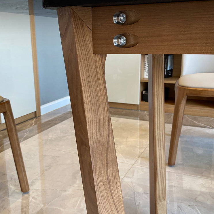 Modern Rectangle Dining Table 4 Legs Standard Height Table without Chair