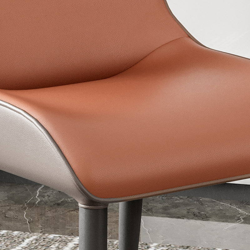 Contemporary Dining Chairs Wingback Dining Arm Side Chair with Metal Legs