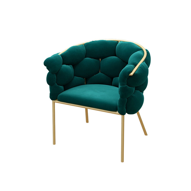 Nordic Design Armless Chair Velvet Solid Back Dining Chairs for Home