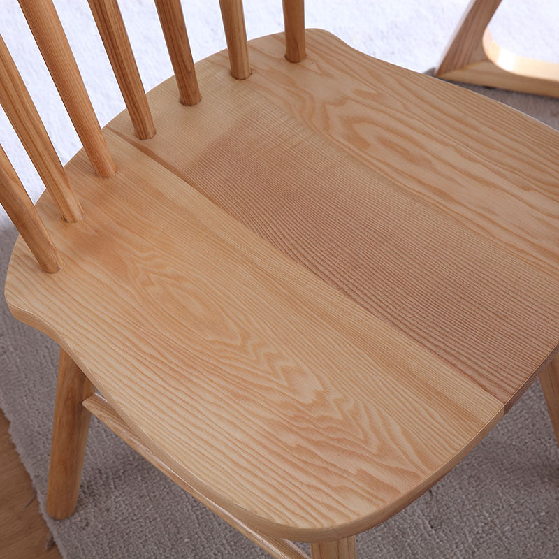 Contemporary Slat Back Dining Chair Wood Dining Armless Side Chair