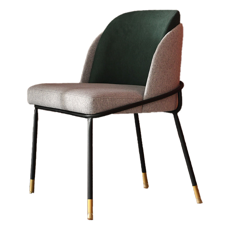 Upholstered Dining Chairs Nordic Style Armless Solid Back Chairs for Home