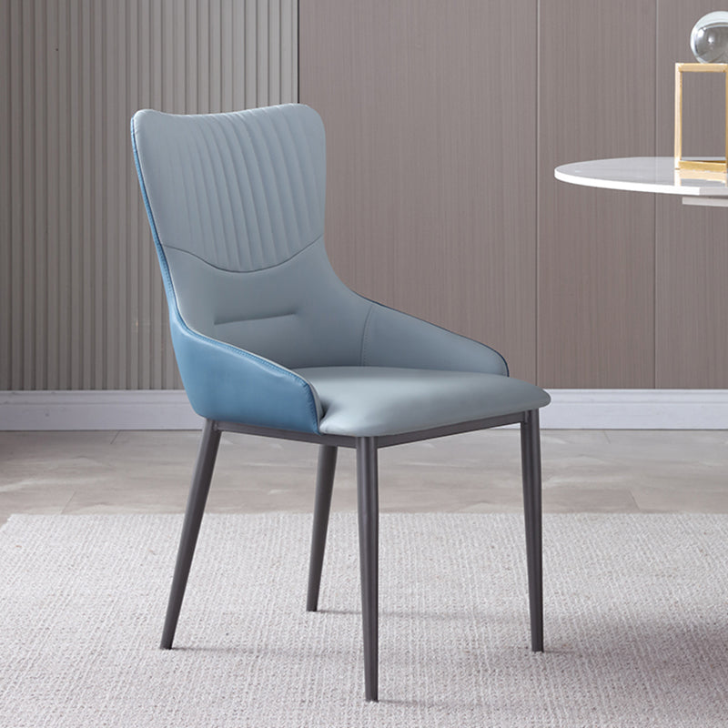 Contemporary Kitchen Chairs Dining Arm Side Chairs with Metal Legs