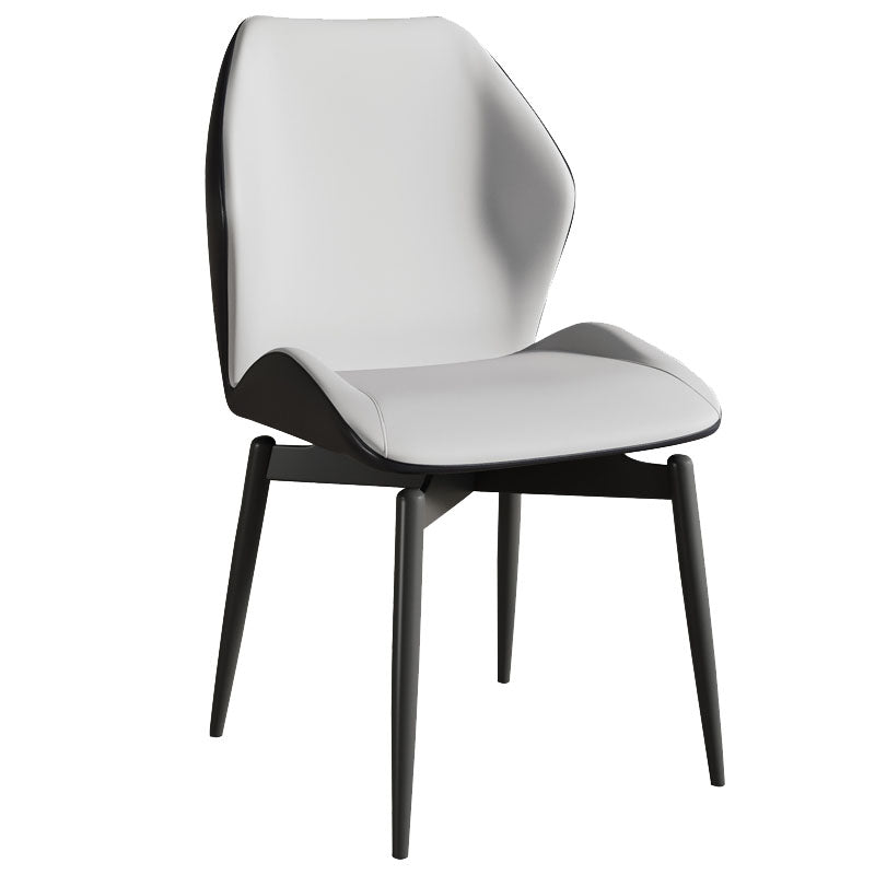 Contemporary Kitchen Arm Chairs Wingback Side Side Chair with Metal Legs