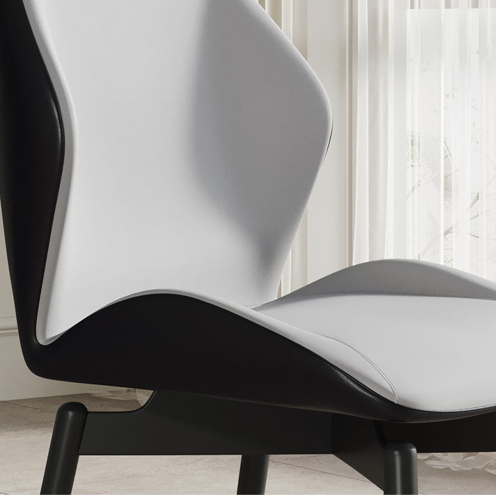 Contemporary Kitchen Arm Chairs Wingback Side Side Chair with Metal Legs