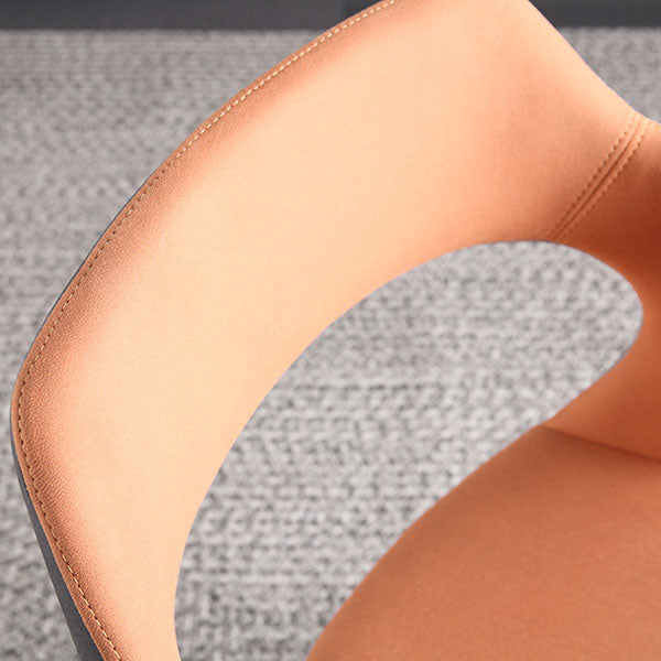 Contemporary Kitchen Chair Dining Open Back Arm Side Chairs with Metal Legs