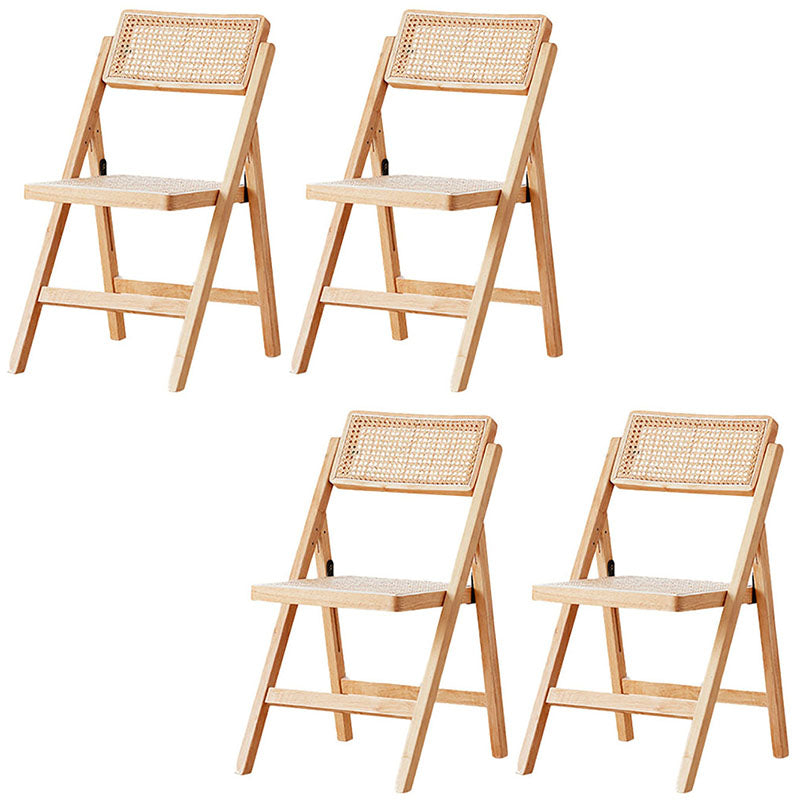 Contemporary Kitchen Chairs Dining Open Back Armless Side Chairs with Wooden Legs