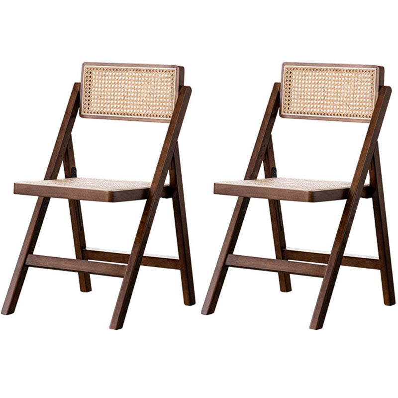 Contemporary Kitchen Chairs Dining Open Back Armless Side Chairs with Wooden Legs