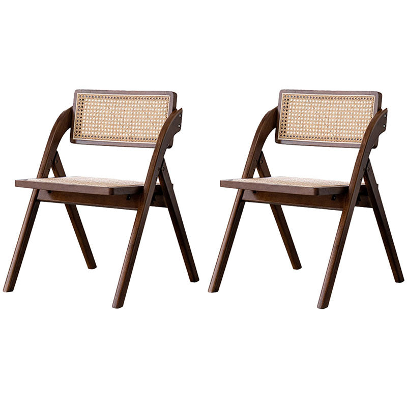 Contemporary Kitchen Chairs Dining Open Back Armless Side Chair with Wooden Legs