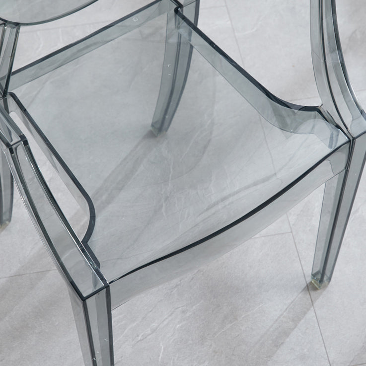 King Louis Back Chair Scandinavian Acrylic Dining Kitchen Room Armchair