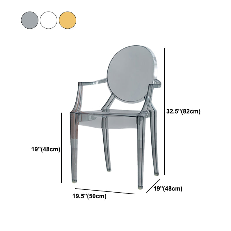 King Louis Back Chair Scandinavian Acrylic Dining Kitchen Room Armchair
