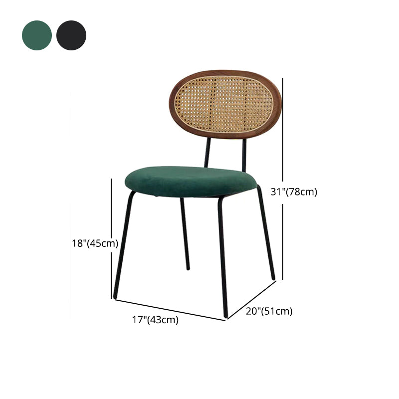 Upholstered Side Chairs Industrial Armless Open Back Dining Side Chair