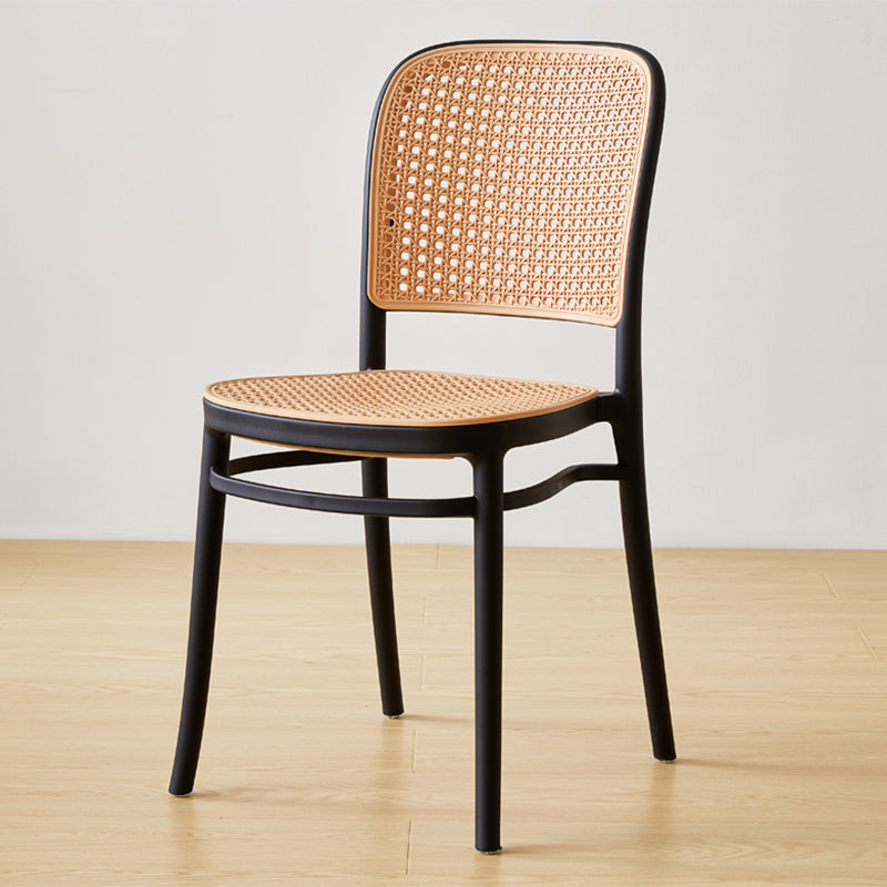 Contemporary Style Kitchen Chairs Dining Armless Side Chairs with Plastic Legs