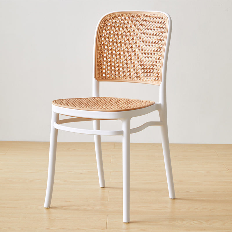 Contemporary Style Kitchen Chairs Dining Armless Side Chairs with Plastic Legs