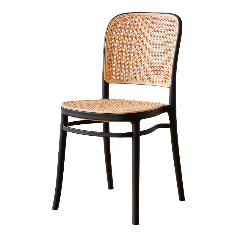 Contemporary Style Kitchen Chairs Dining Armless Side Chairs with Plastic Legs
