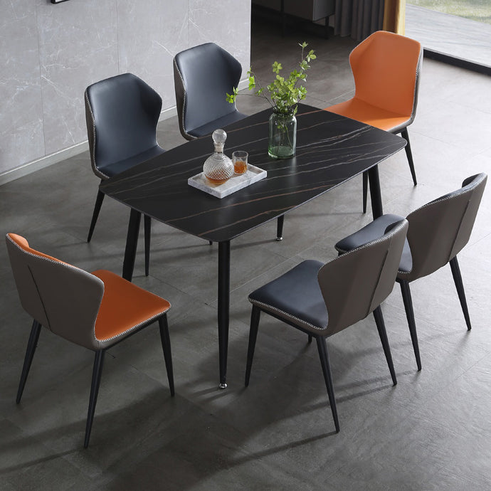 Wingback Chair Metal Industrial Kitchen Dining Room Side Chair