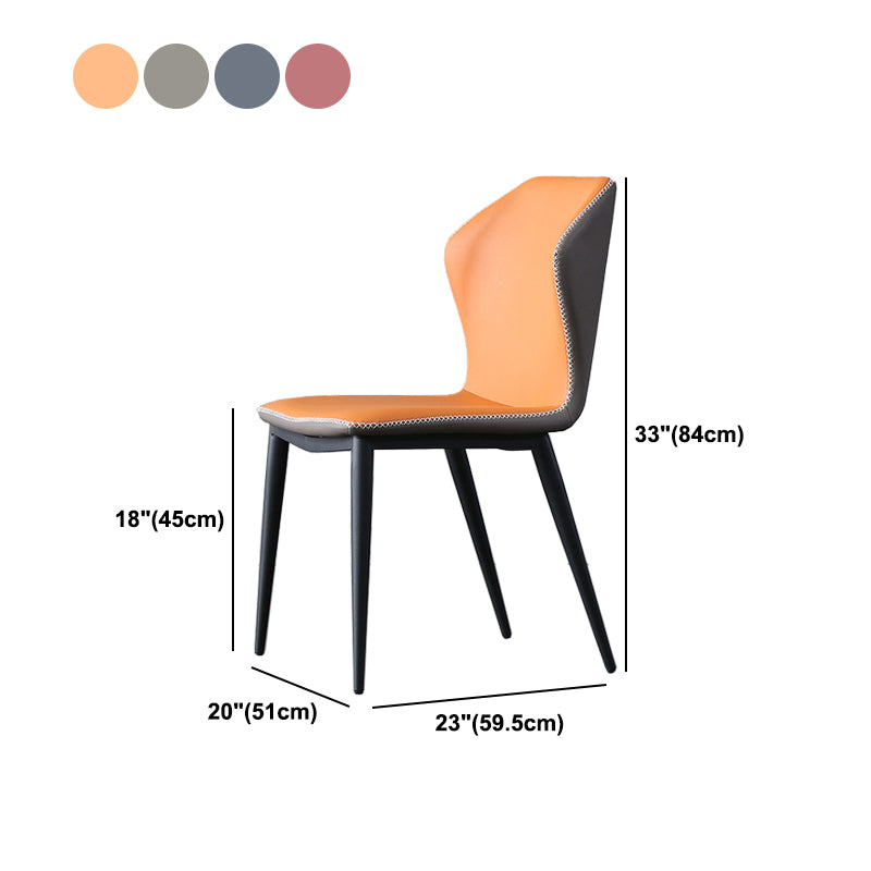 Wingback Chair Metal Industrial Kitchen Dining Room Side Chair