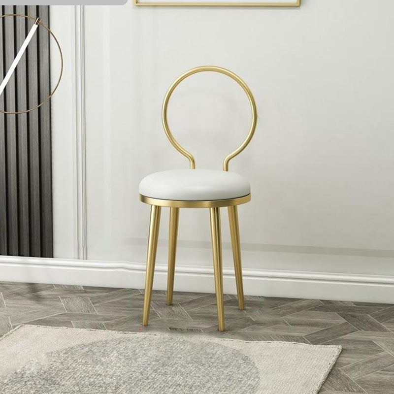 Scandinavian Open Back Armless Dining Chairs Upholstered Side Chairs