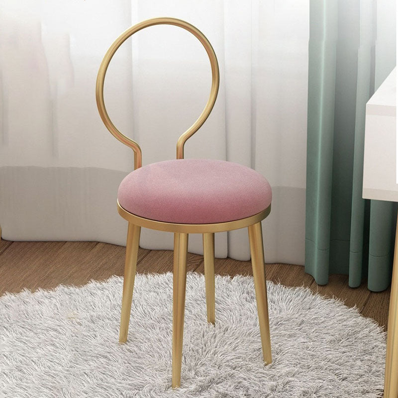 Scandinavian Open Back Armless Dining Chairs Upholstered Side Chairs