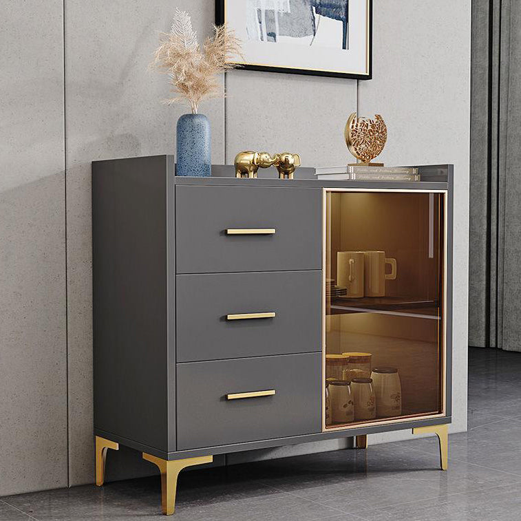 Galm Engineered Wood Sideboard Adjustable Shelving Credenza with Drawer for Living Room