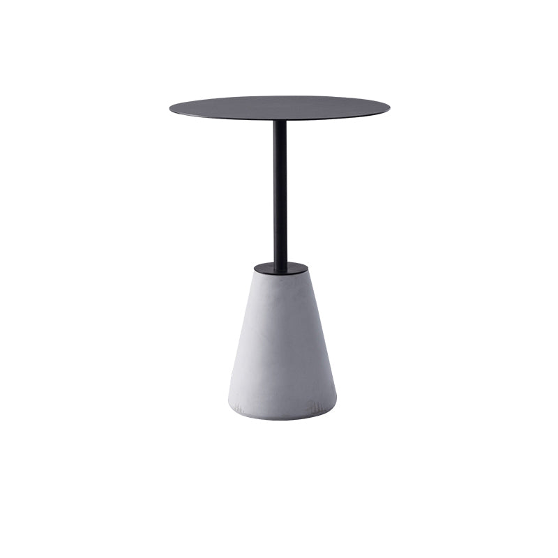 Mid-Century Modern Pedestal Mental Coffee Table Round Top Shape Coffee Cocktail Table