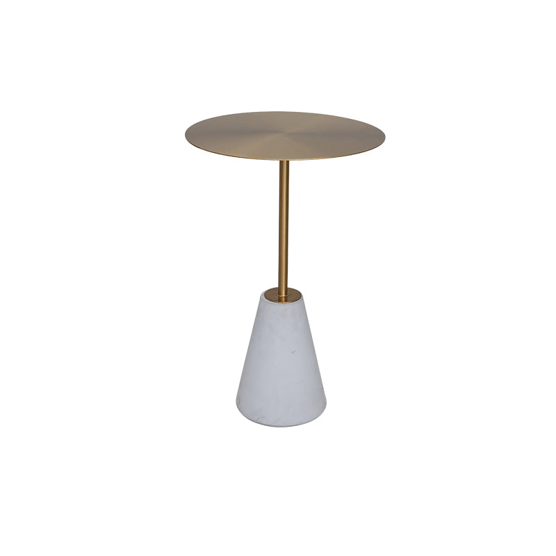 Mid-Century Modern Pedestal Mental Coffee Table Round Top Shape Coffee Cocktail Table