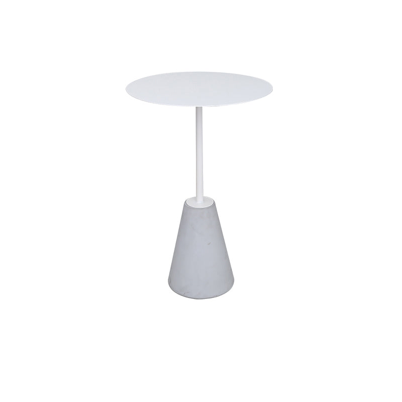 Mid-Century Modern Pedestal Mental Coffee Table Round Top Shape Coffee Cocktail Table