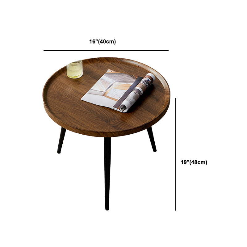 Modern Style Round/oval Wooden Table Metal 4 Legs Base Coffee Table