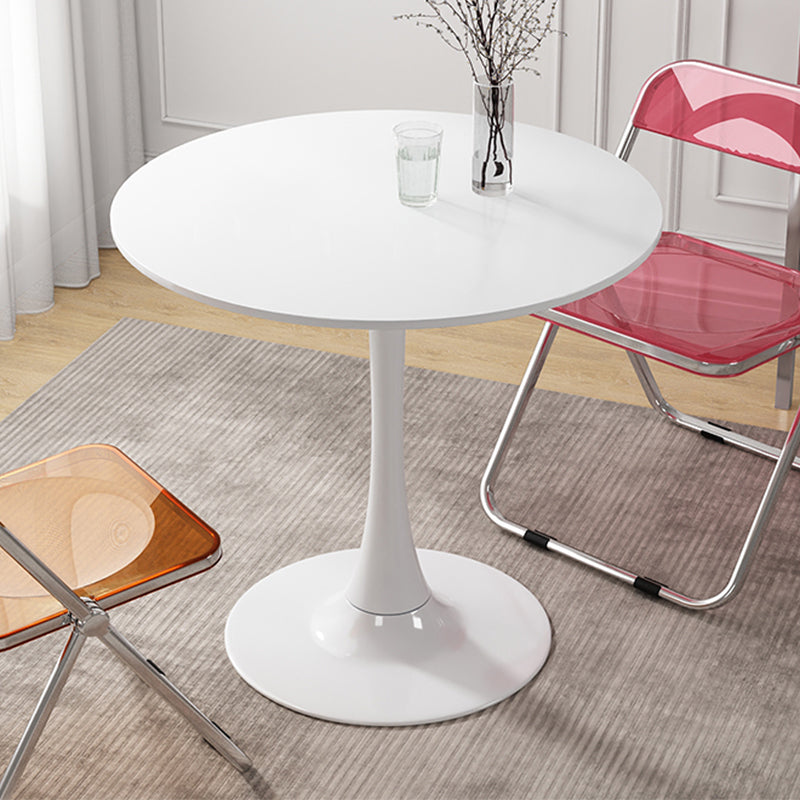 Pedestal Coffee Table Wood Round Coffee Table for Living Room