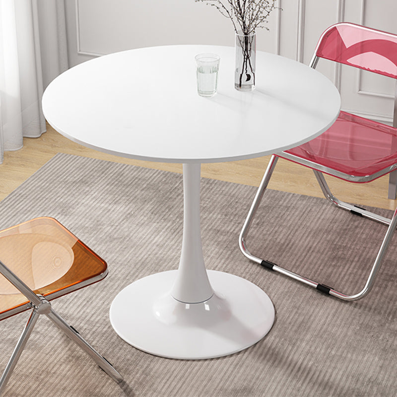 Pedestal Coffee Table Wood Round Coffee Table for Living Room