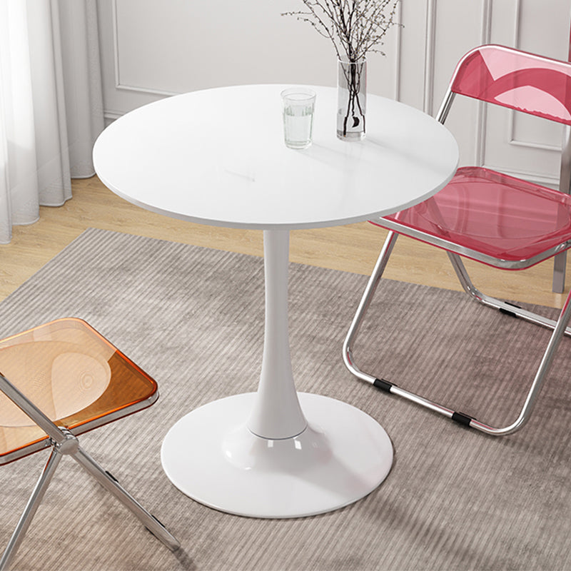 Pedestal Coffee Table Wood Round Coffee Table for Living Room
