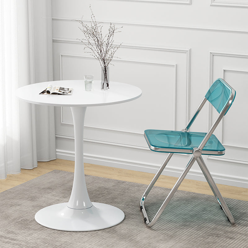 Pedestal Coffee Table Wood Round Coffee Table for Living Room