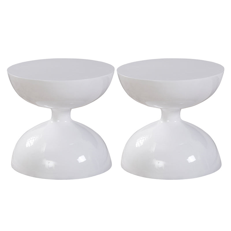 Round Old Solid Wood Table with Pedestal Base Design French Country Style Side Table