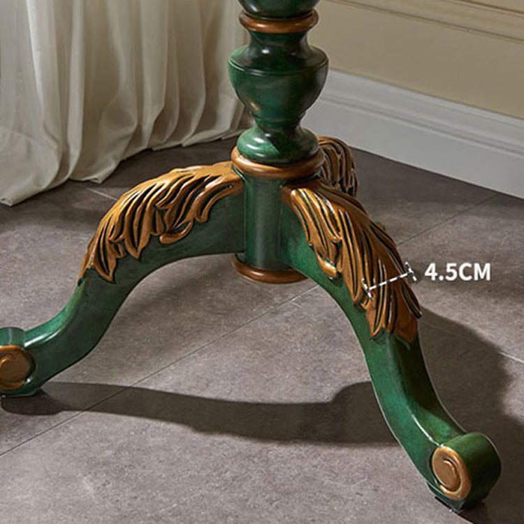Traditional Style Round Solid Wood Table with 3 Legs Base Side Table