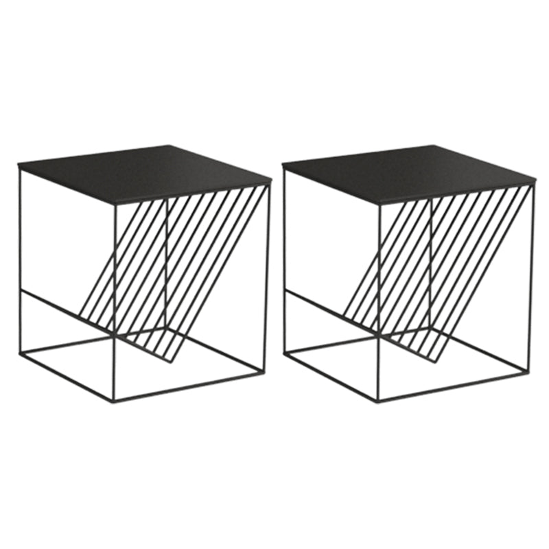 Mid-Century Modern Style Square Metal Table Frame Base Side Table