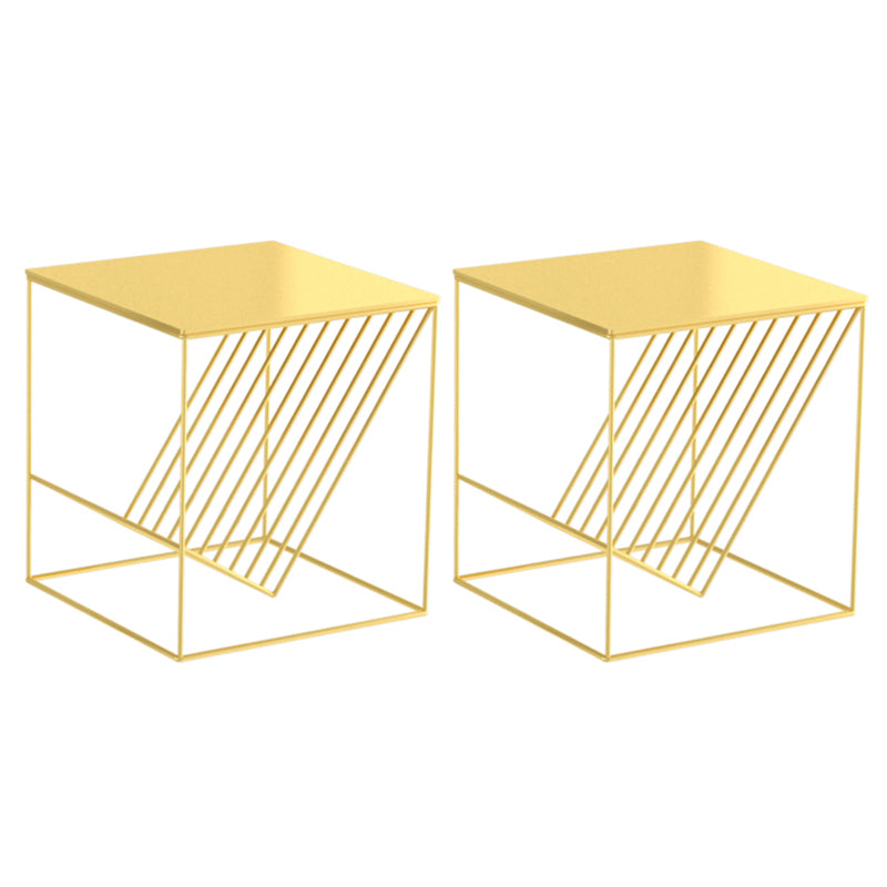 Mid-Century Modern Style Square Metal Table Frame Base Side Table