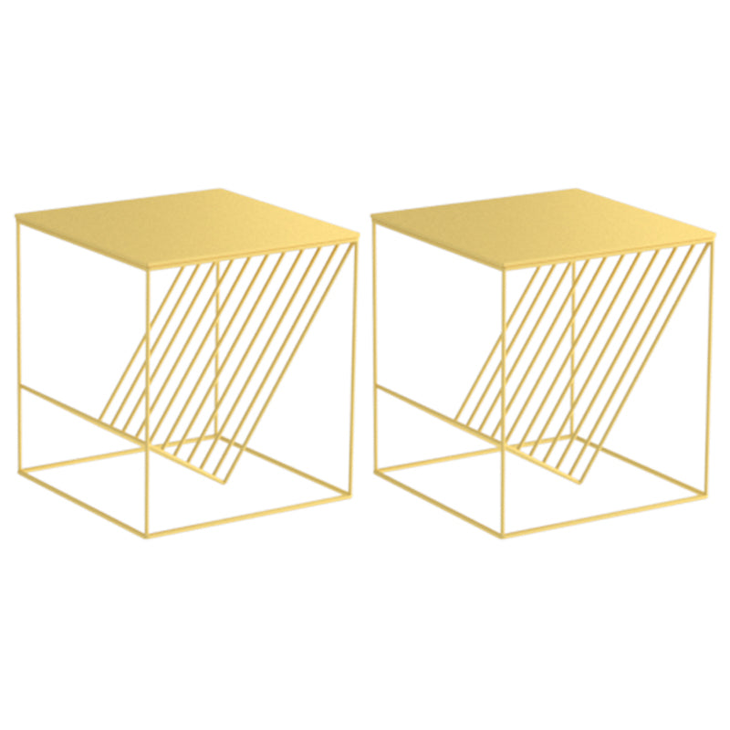 Mid-Century Modern Style Square Metal Table Frame Base Side Table