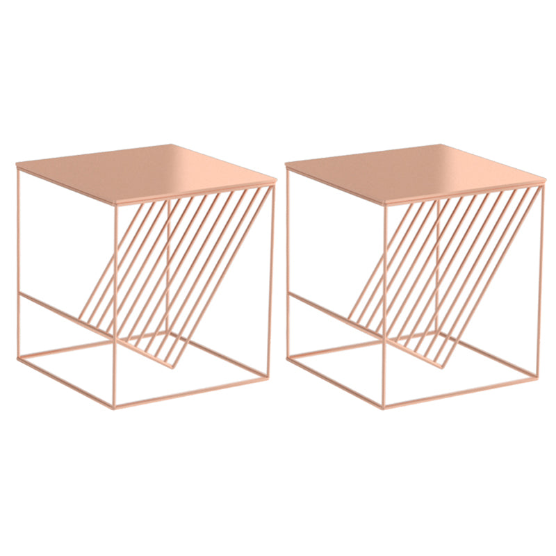 Mid-Century Modern Style Square Metal Table Frame Base Side Table