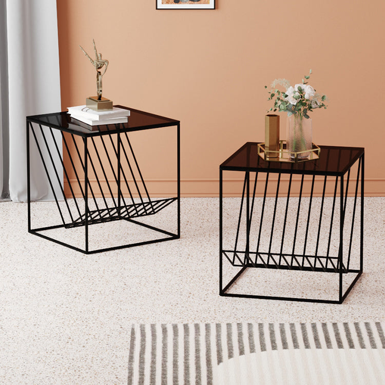 Mid-Century Modern Style Square Metal Table Frame Base Side Table