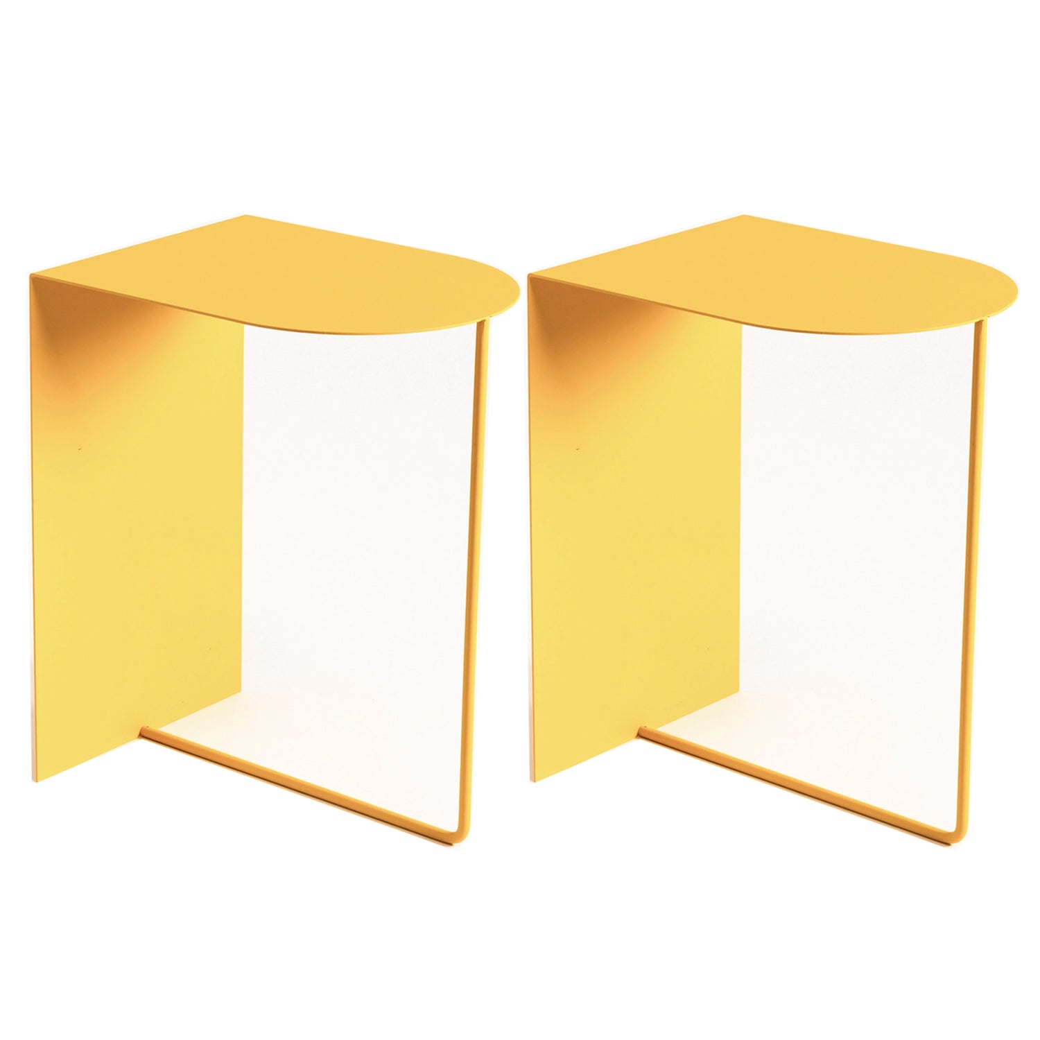 Rectangular Metal Table with Abstract Base Design mid-century Modern Style Side Table