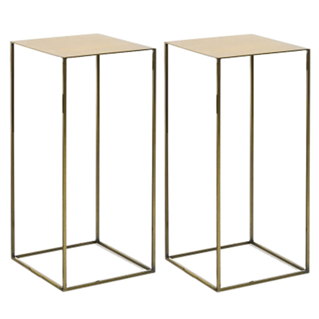 Square Metal Table Frame Base Design Medieval Modern Style Side Table
